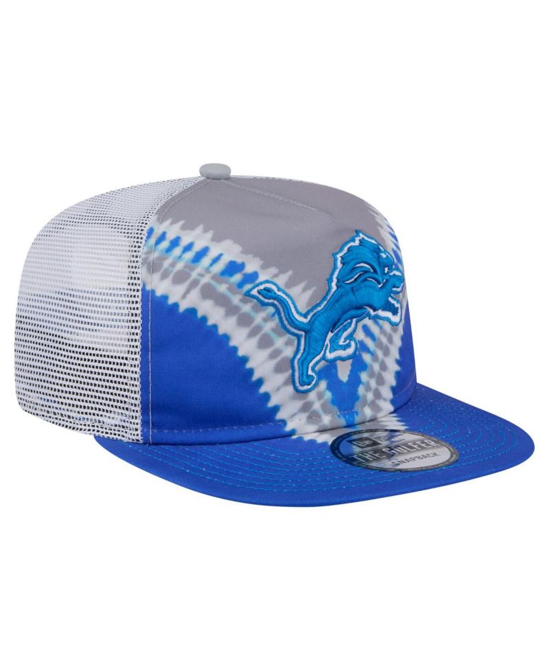 Men's Gray/Blue Detroit Lions Throwback Dye Golfer Snapback Hat
