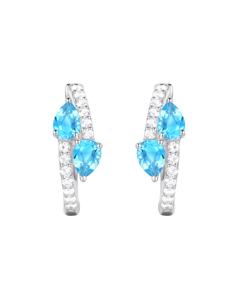 Multi Gemstone Earrings in 14k Gold Over Sterling Silver (Also in Sterling Silver)