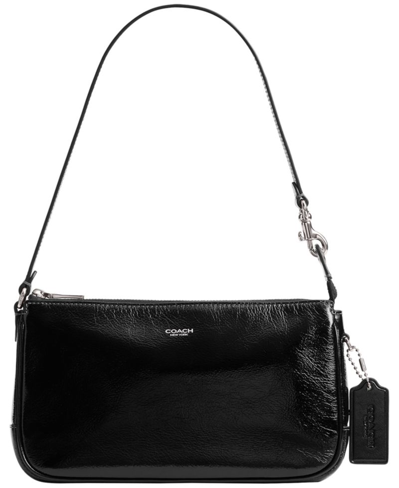 Plaza Small Glazed Leather Shoulder Bag