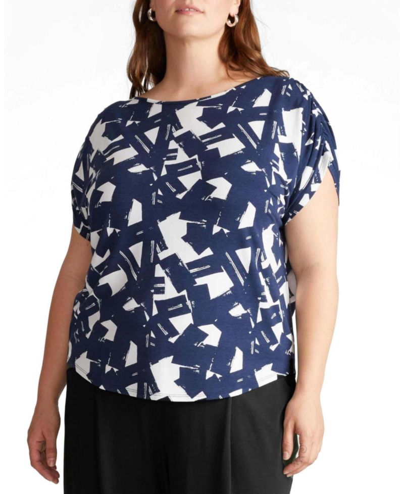 Plus Size Divine Jersey Gathered Tee