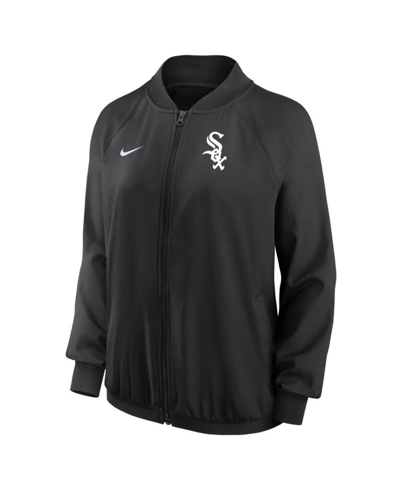 Women's Black Chicago White Sox Authentic Collection Team Raglan Performance Full-Zip Jacket