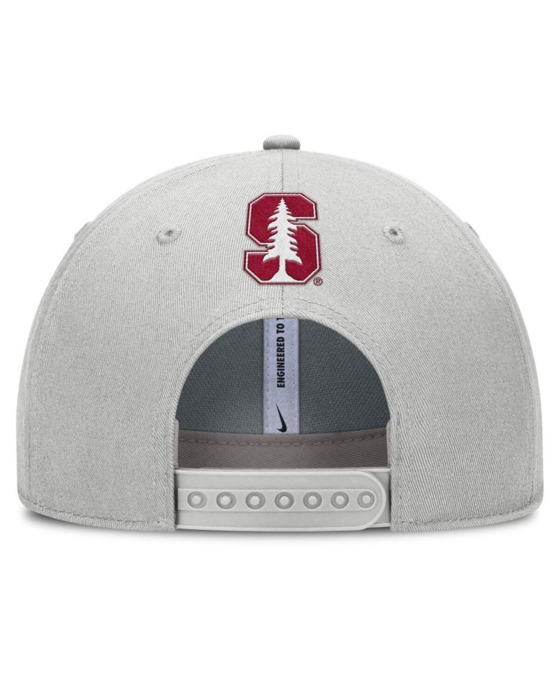 Men's Gray Stanford Cardinal 2025 Sideline Dust Pinched Rise Adjustable Hat