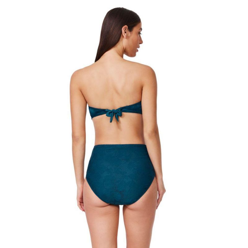 Womens Jolene Textured Bandeau Bikini Top