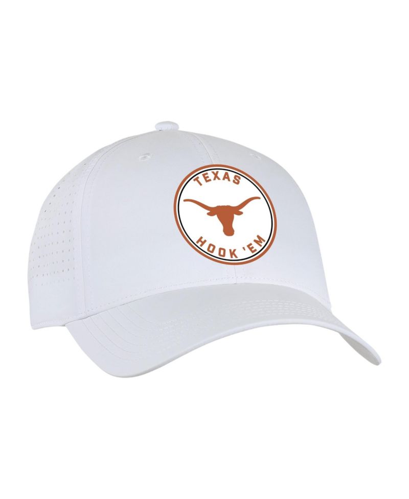 Men's and Women's White Texas Longhorns Brezo Adjustable Hat
