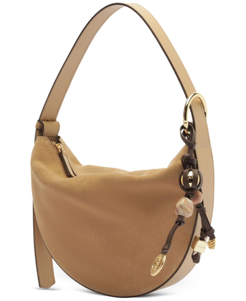 Simone Medium Suede Shoulder Handbag