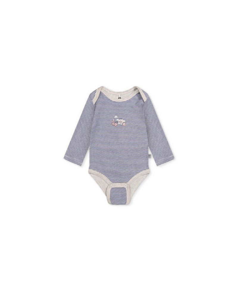 Baby Boys 3M-24M Three Pack Cotton Onesie Beige Printed Airplanes