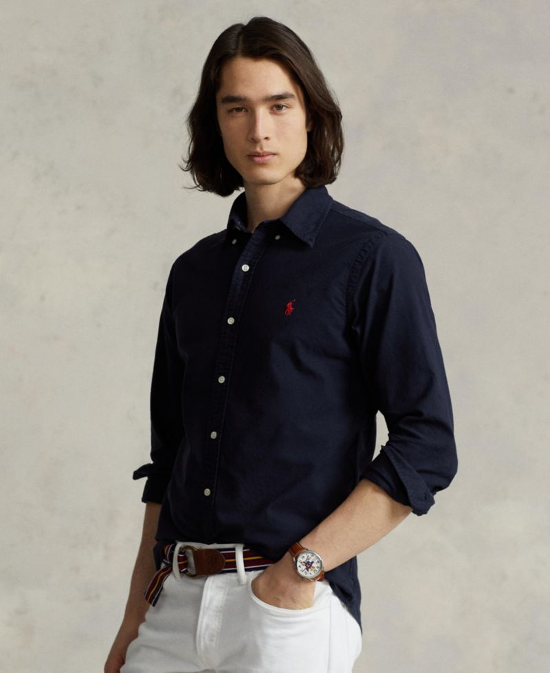 Men's Custom Fit Garment-Dyed Oxford Shirt