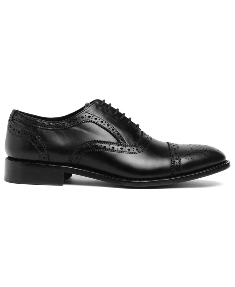 Men's Ford Quarter Brogue Oxford Leather Sole Dress Shoe