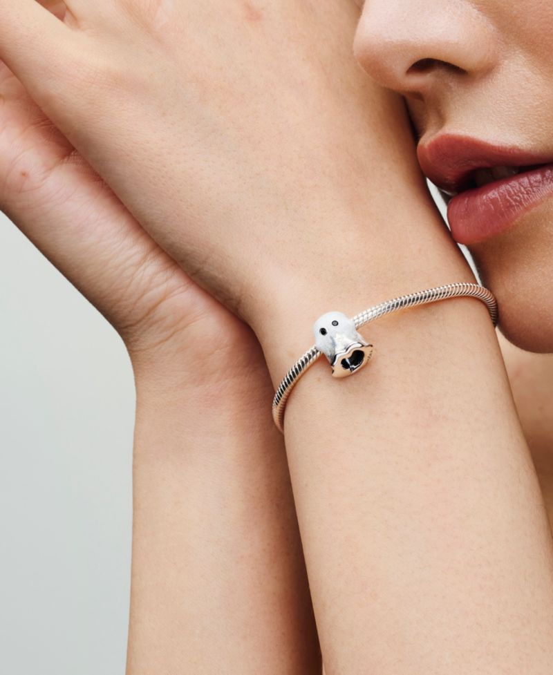 Sterling Silver Glow-in-the-dark Boo Ghost Charm