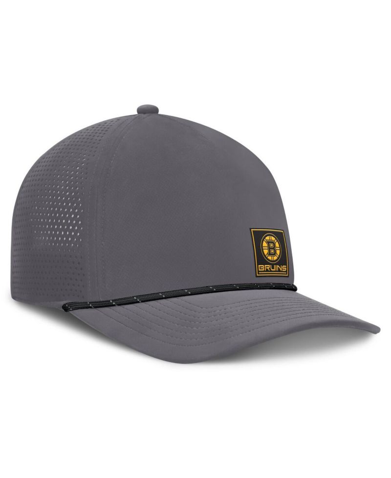 Men's Gray Boston Bruins Captain Rope Adjustable Hat