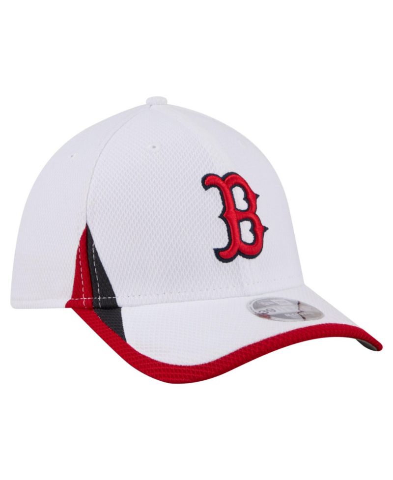 Men's White Boston Red Sox Cut n Sew 39THIRTY Flex Hat