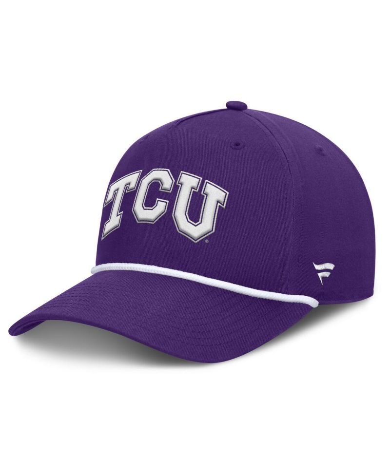 Men's Purple TCU Horned Frogs Foul Ball Rope Adjustable Hat