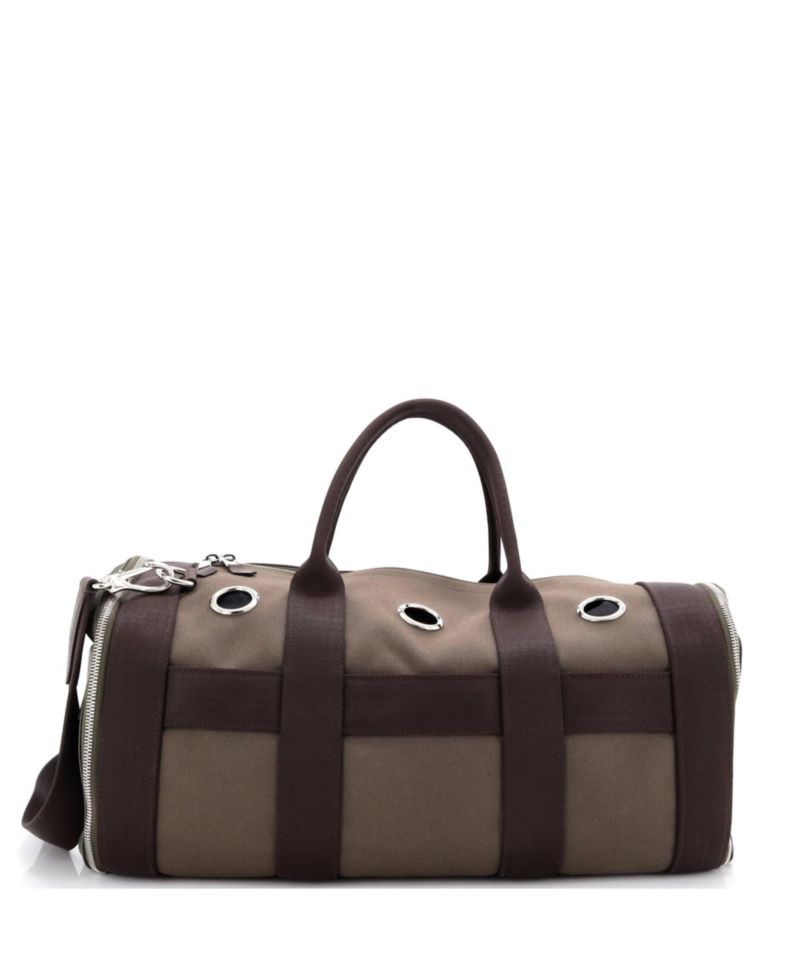 Pre-Owned Hermes Carrying Dog Bag Canvas