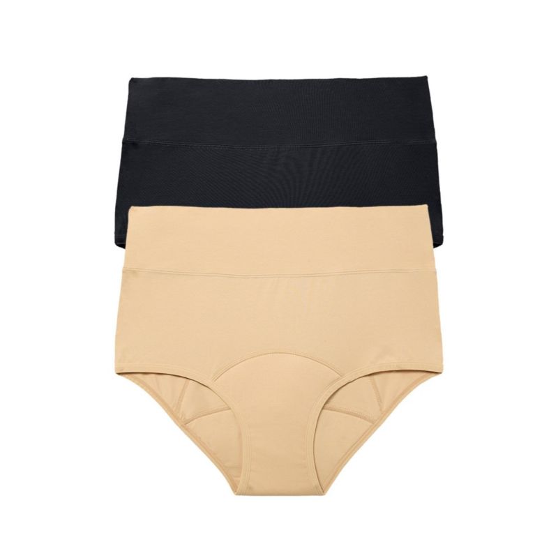 Women's Cotton Spandex Leak-Proof Brief 2-Pack