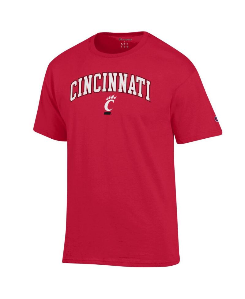 Men's Red Cincinnati Bearcats Arch Over Logo T-Shirt