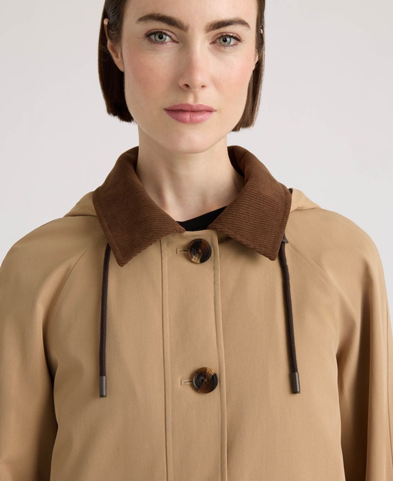 Women's Daisy Padded Longline Hooded Trench Coat