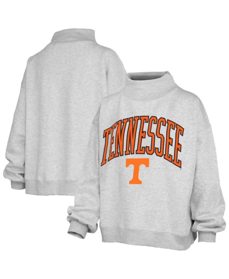 Women's Tennessee Volunteers Nelson Texture Lingo Mock Neck Oversized Fleece Sweatshirt