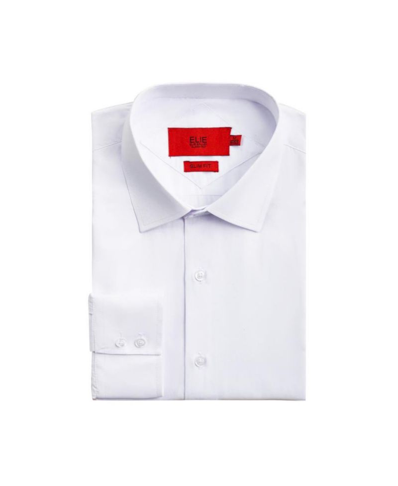 Men's Slim Fit Solid Button-Down Shirt