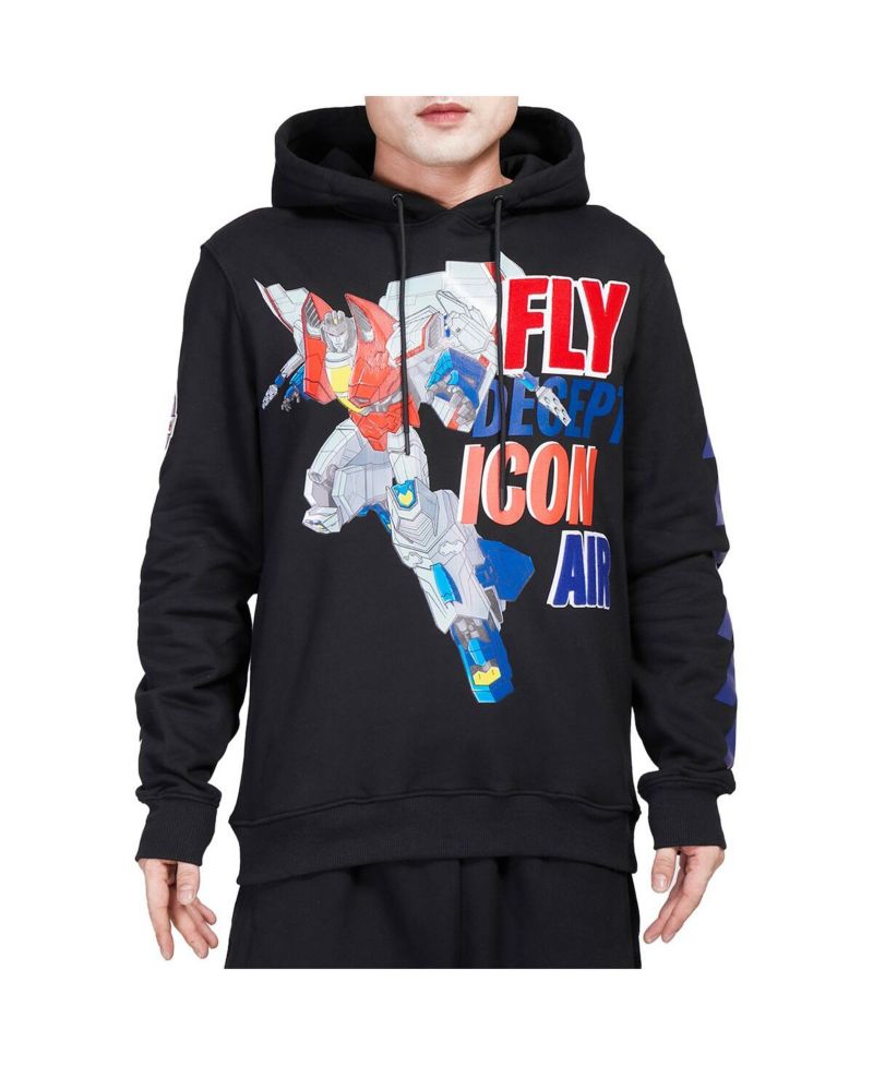 Men's and Women's Black Transformers Decepticon Air Pullover Hoodie