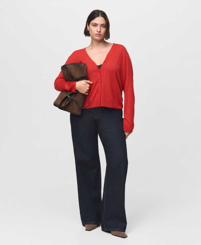 Women's V-Neck Knitted Cardigan