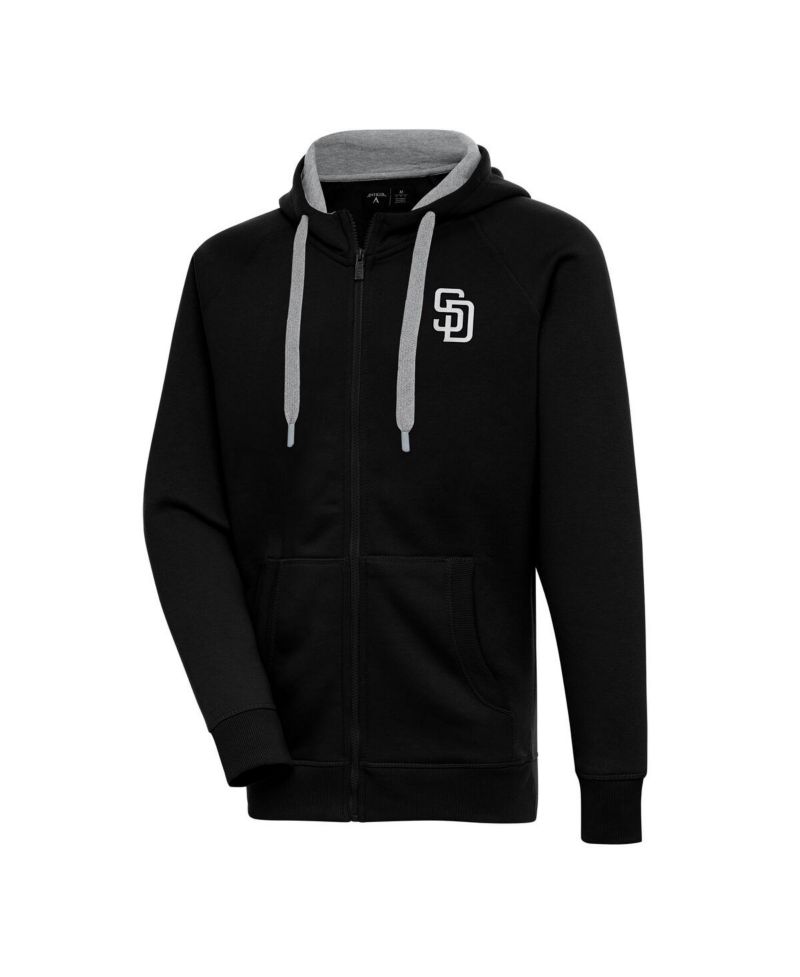 Men's Black San Diego Padres Metallic Victory Full-Zip Hoodie Jacket
