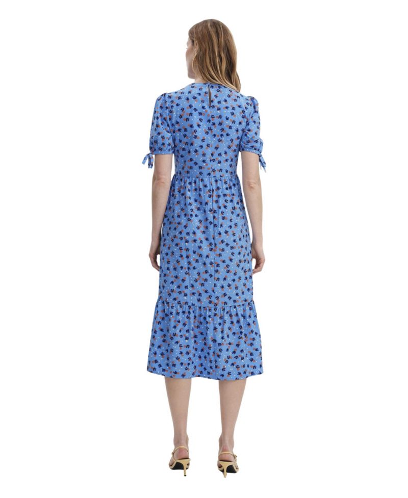 Women's Jessa Floral-Print Tiered Short-Sleeve Midi Dress