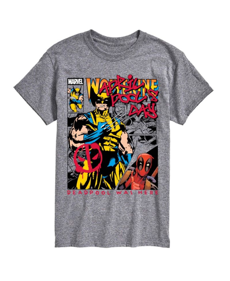 Men's Deadpool April Pools Day Comic Short-Sleeve Graphic T-Shirt