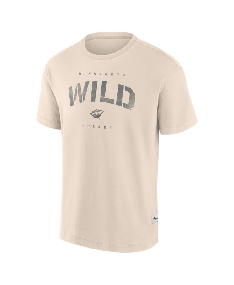 Men's Cream Minnesota Wild Elements Weathered Tonal Future Ground T-Shirt