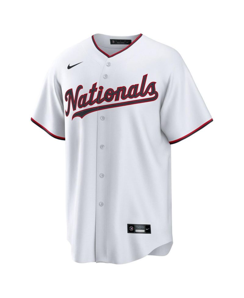 Men's James Wood White Washington Nationals Home Replica 2.0 Player Jersey
