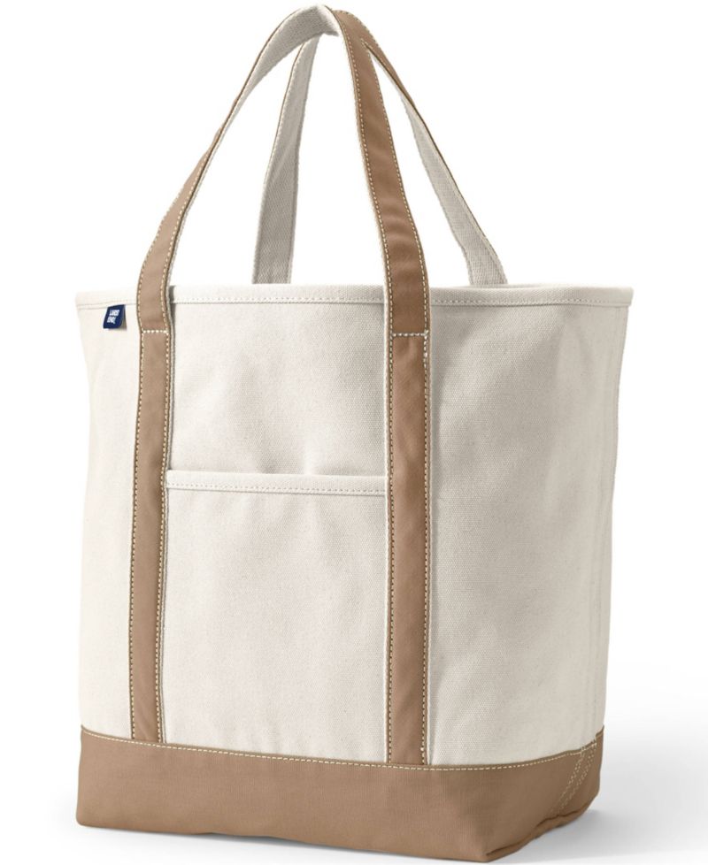 Large 5 Pocket Open Top Canvas Tote Bag