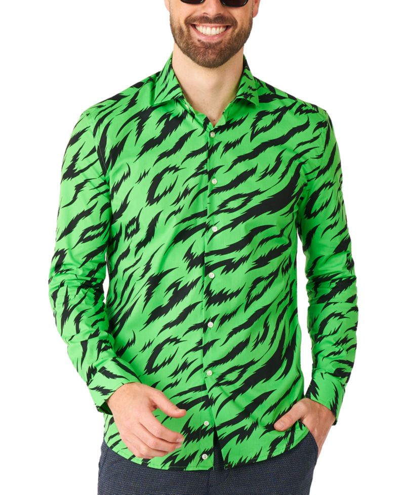Men's SHIRT LS Wild Animal