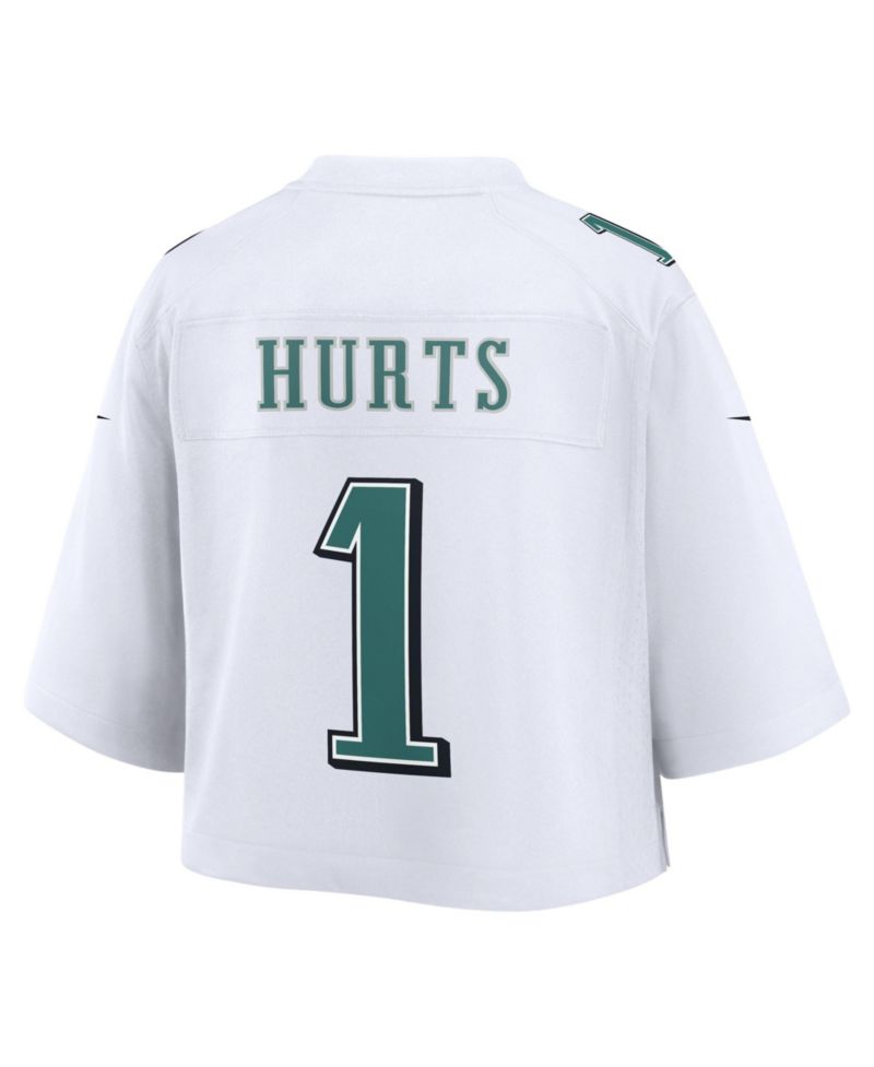Women's Jalen Hurts White Philadelphia Eagles Cropped Fashion Game Jersey