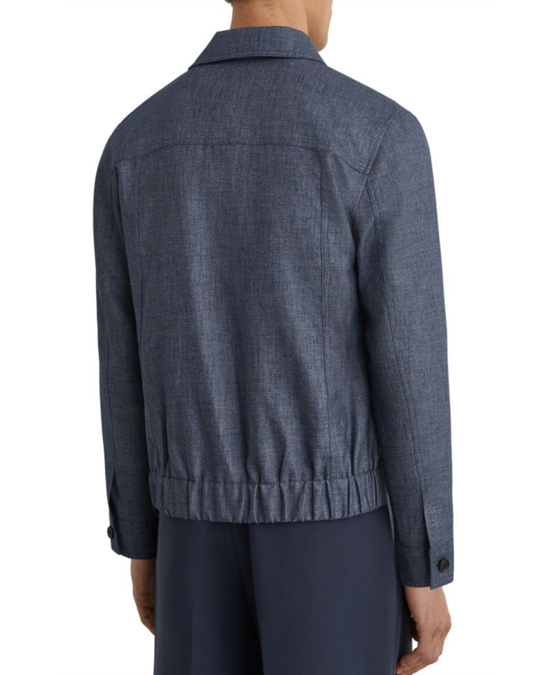 Men's Lagos Lightweight Textured-Weave Shirt Jacket
