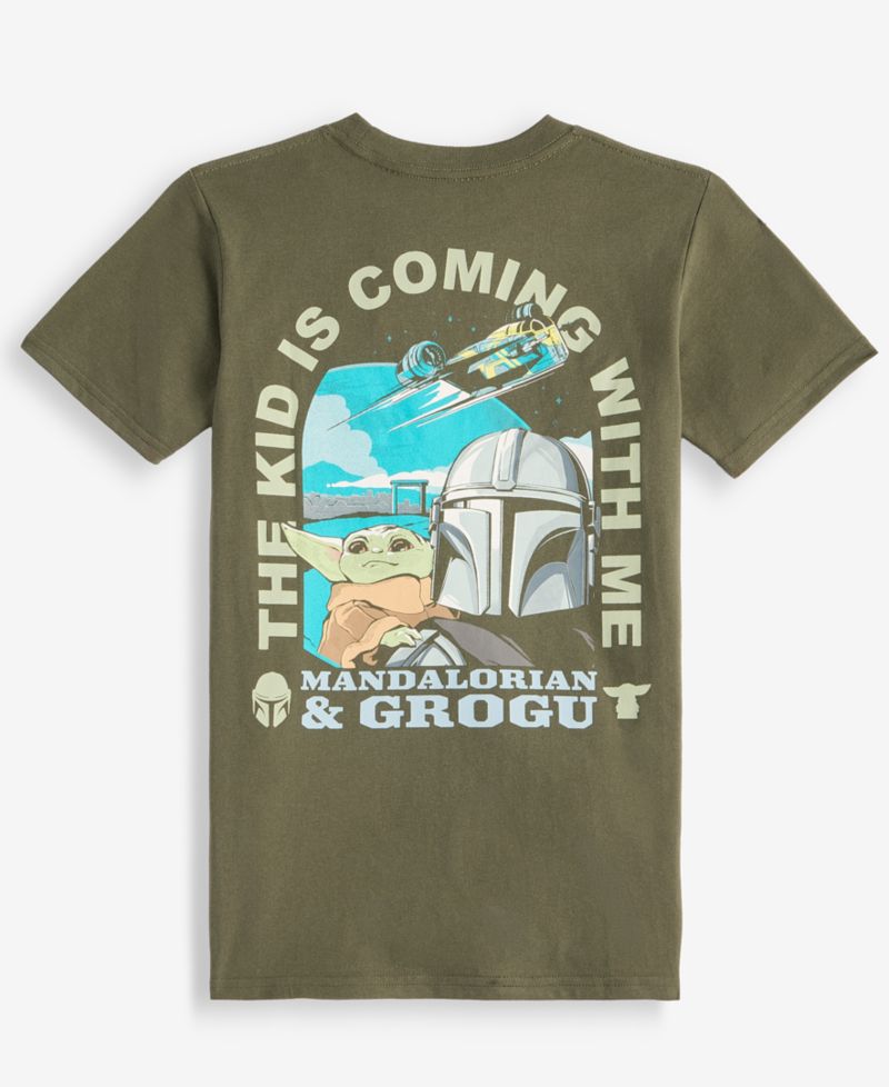 Boys' XS-XL Mandalorian & Grogu Short-Sleeve T-Shirt