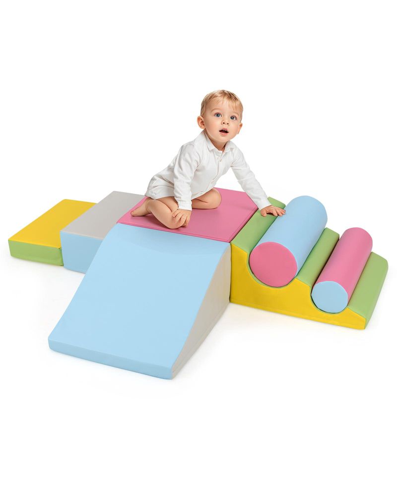 Toddler 7 Piece Foam Blocks for Indoor Climbing and Play Activities