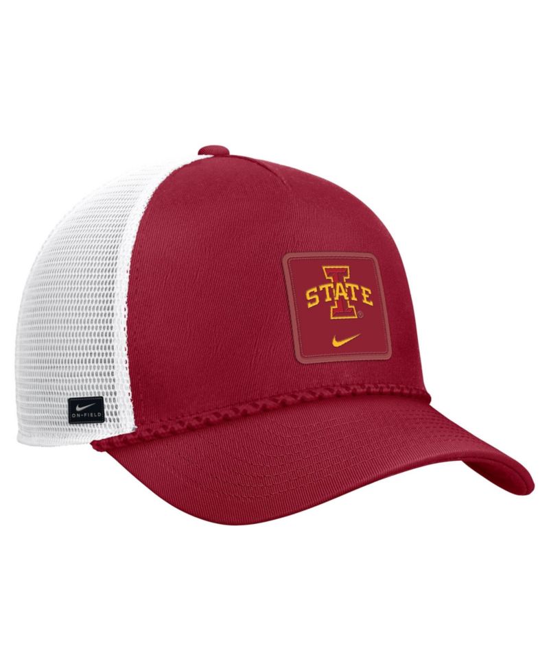 Men's Cardinal Iowa State Cyclones 2026 On-Field Rope Adjustable Trucker Hat