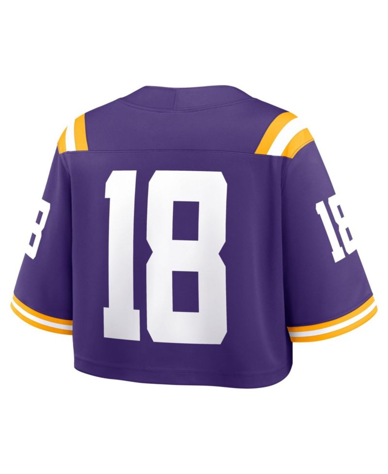 Women's Purple LSU Tigers Game Crop Top Jersey