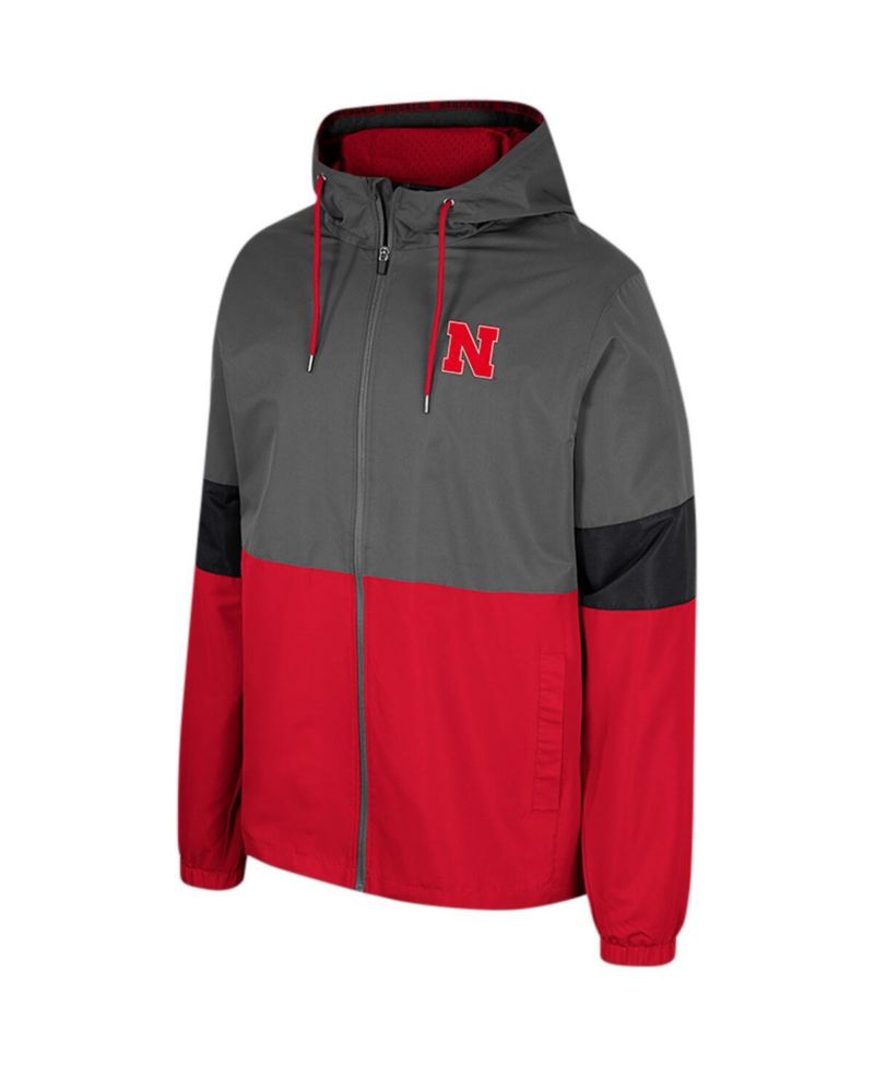 Men's Charcoal Nebraska Huskers Miles Full-Zip Jacket