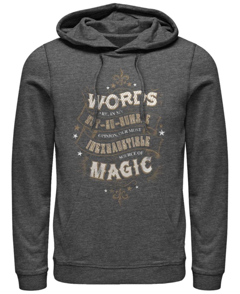 Men's Deathly Hallows 2 Humble Words Fleece Pullover Hoodie
