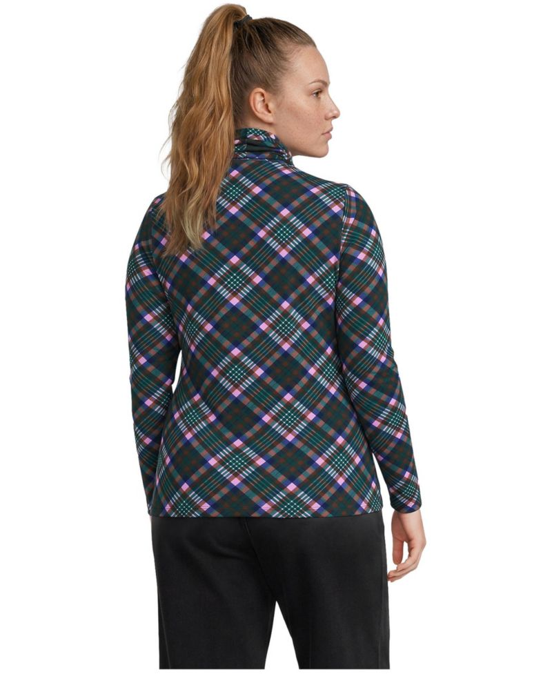 Plus Size Lightweight Jersey Long Sleeve Turtleneck