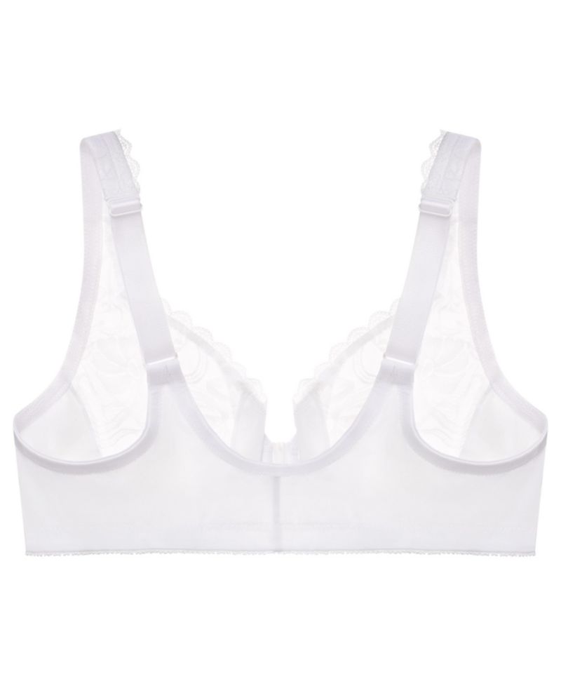 Women's Full Figure Plus Size Wonderwire Front Close Stretch Lace Bra 9245