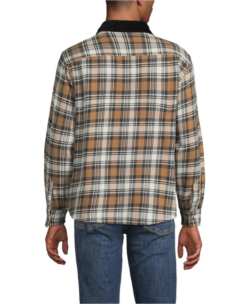 Men's Authentic Flannel Shirt with Corduroy Collar