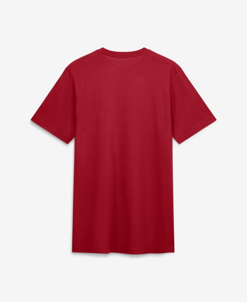 Men's Red Cleveland Guardians Tri-Blend Logo T-Shirt