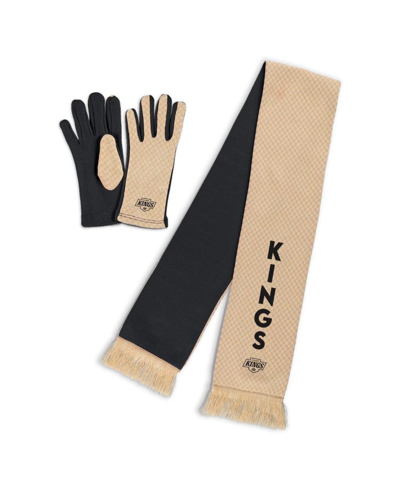 Women's Los Angeles Kings Tonal Microcheck Scarf Glove Set