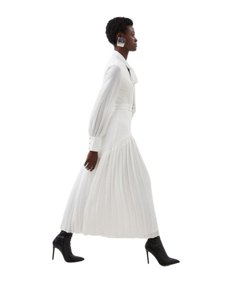 Women's Jersey Ponte Georgette Mix Maxi Dress