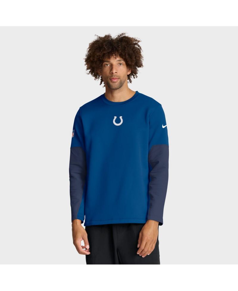 Men's Royal Indianapolis Colts Sideline Coach Therma-FIT Long Sleeve T-Shirt