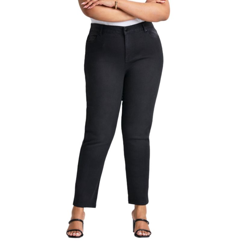 Women's Plus Size Petite Butter Denim Straight Leg Jean