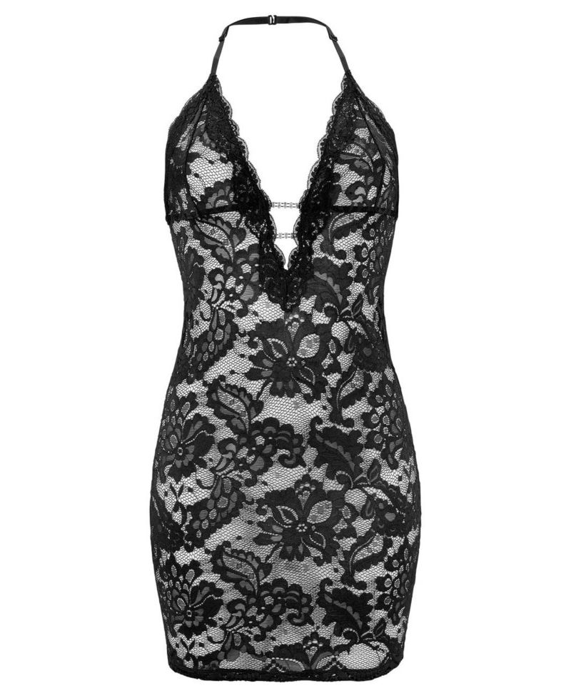 Women's Floral Print Lace Halter Everyday Comfort Negligee