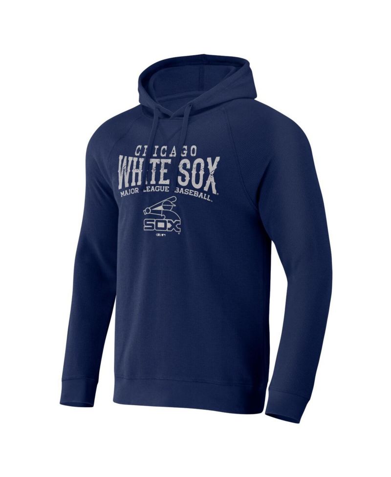 Men's Darius Rucker Collection by Navy Distressed Chicago White Sox Waffle-Knit Raglan Pullover Hoodie