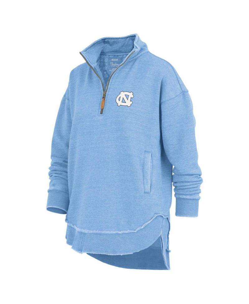 Women's Light Blue North Carolina Tar Heels Northfork Sojourn Poncho Quarter-Zip Sweatshirt